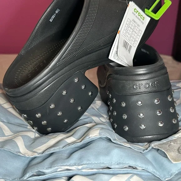 Crocs Unisex Adult Siren Studded Clog – Black – Size M13/W15 – NWT - Picture 11 of 12